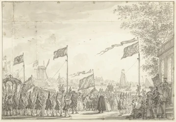Pożegnanie Willema V i jego żony na Buitenamstel, 1768