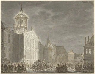 Iluminacja ratusza dla Wilhelma V i Wilhelminy Pruskiej, 1768