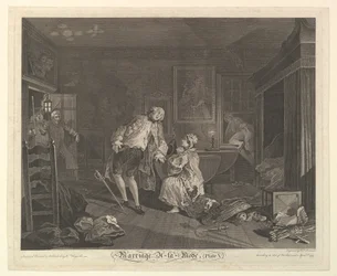 Małżeństwo A-la-Mode, Tablica V, kwiecień 1745.