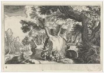 Boslandschap spotkał Hagar en Ismaël Krajobraz południowoeuropejski (tytuł serii) Topografia różnych regionów (tytuł serii)