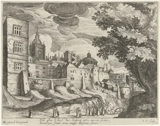 Krajobraz z wejściem Chrystusa do Jerozolimy Pejzaże ze scenami z życia Chrystusa (tytuł serii)