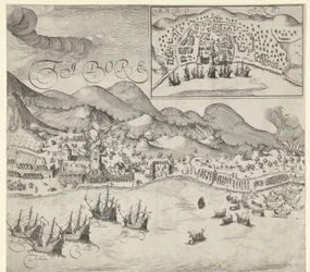Zwycięstwo Holendrów nad Portugalczykami na Tidore (obraz po prawej), 1605 r.