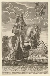 Frederic-Guillaume Ier de Brandebourg - (Fryderyk Guillaume) Portret Fryderyka Wilhelma (1620-1688), elektora brandenburskiego, księcia pruskiego - Grimm, Szymona (czynny ok. 1680) - 1680 - Miedzioryt - 29,4x18,9 - Prywatna kolekcja