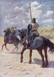 Ilustracja do The Talisman Sir Waltera Scotta (kolor lito)