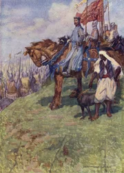 Ilustracja do The Talisman Sir Waltera Scotta (kolor lito)