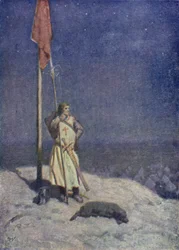 Ilustracja do The Talisman Sir Waltera Scotta (kolor lito)