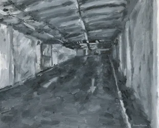 Wnętrze parkingu nr 11, 2023 (olej na płótnie)