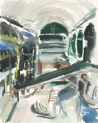 Centrum handlowe, 2019 (akwarela na papierze)