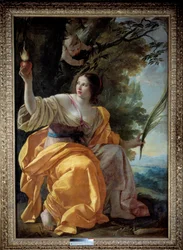 Alegoryczna Figura Miłosierdzia (dawniej Wiara” Obraz Simona Voueta (1590-1649) XVII w. Wymiary 1,9x1,3 m.