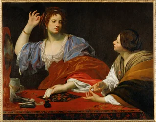 Marta strofuje swoją próżną siostrę Magdalenę, ok. 1621 r. (obraz na płótnie)