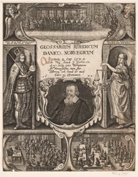 Strona tytułowa z portretem C.O. Welon do "Glosarium juridicum Danico - Norvegicum", 1652