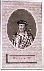 Henryk VII (1472-1509) ryty przez artystę, z „Historii Anglii” (rycina)