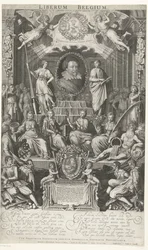 Fryderyk Henryk jako obrońca religii i wolności, 1628 Liberum Belgia (tytuł na obiekcie)