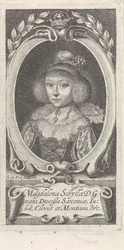 Księżniczka Magdalena Sibylle z Saksonii 1617-1668, księżna Sachsen-Altenburg, ok. 1930 r. 1647-1648.