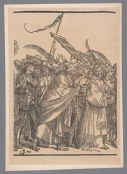 Reprodukcja drugiej części serii grafiki De Triomf van Christus wg Joosa Lambrechta
