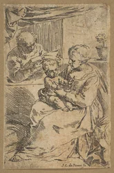 Święta Rodzina z różańcem ok. godz. 1640-1642.