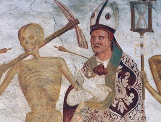 Biskup i śmierć, fragment z Tańca śmierci