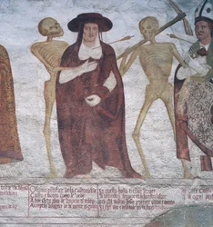 Kardynał i śmierć, fragment z Tańca śmierci
