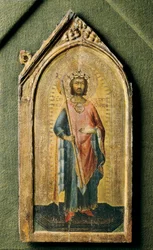 Portret św. Władysława, autorstwa Simone Martini, tempero na desce ok. 1326