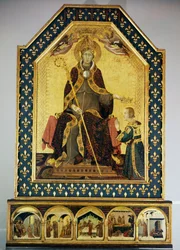 Saint Louis biskup Tuluzy koronujący swojego brata Roberta z Anjou, króla Neapolu