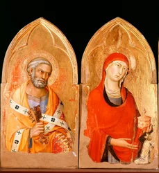 Św. Piotra i Św. Marii Magdaleny. Poliptyk Orvieto (tempera i złoto na panelu)
