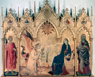 Zwiastowanie i dwóch świętych, 1333
