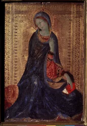 Zapowiedź Dziewicy. Obraz Simone Martini (1280/85-1344)