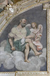 Św. Mateusz i Anioł, Luneta, Prezbiterium, 1578-82