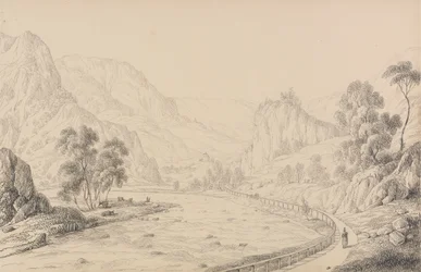 Album 30 widoków w Tyrolu i we Włoszech: między Brixen a Klausen - Tyrol, 27 października 1840