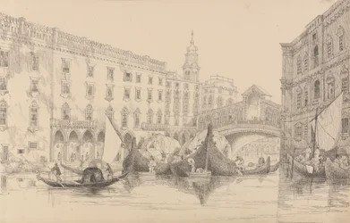 Album 30 widoków w Tyrolu i we Włoszech: Rialto - Wenecja 8 listopada 1840