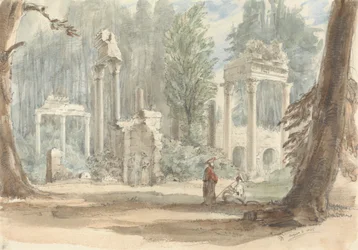 Ruiny z Leptis Magna, gdy pojawiły się w Royal Park w Virginia Water