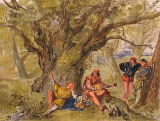 Jak wam się podoba: Akt II, scena V. Pod drzewem Greenwood, śpiewa Amiens, c1875