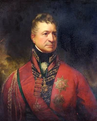 Portret generała porucznika Sir Thomasa Pictona, żołnierza brytyjskiego, ok. 1815 r.