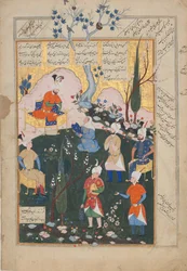 Narodziny Zala, Folio z Księgi Królów Shahnama, 1576-77.