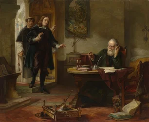 John Milton odwiedza Galileo Galilei. 1847