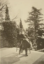 Rosyjski pisarz Lew Tołstoj, Gaspra, Krym, Rosja, 1902.
