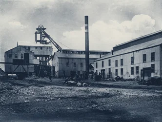 Head Gear itp., Langlaagte Royal Gold Mining Company (zdjęcie czarno-białe)