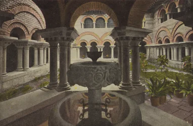 Montserrat: Claustre romanic; Claustro romanico (zdjęcie kolorowe)
