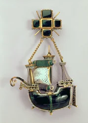 Wisiorek karawela, 1580-90s