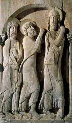Chrystus i pielgrzymi z Emaus, wykonany przez mistrza św. Dominika z Silosu