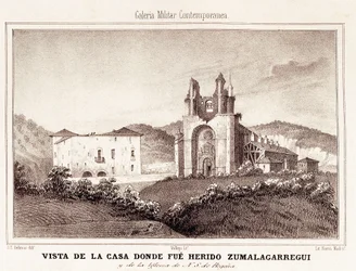 Pierwsza wojna karlistów (1833-1840): dom lub generał karlistów Tomas Zumalacarregui (1788-1835) został ranny po oblężeniu Bilbao