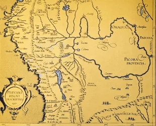 Mapa hiszpańskiego wicekrólestwa Peru