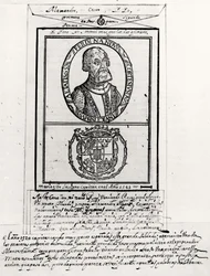 Portret Hernando Cortesa (1485-1547) i jego ramiona