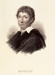 Portret Leandra Fernandeza de Moratina (1760-1828), hiszpańskiego pisarza. Grawerowanie XIX wieku. Muzeum romantyzmu w Madrycie.