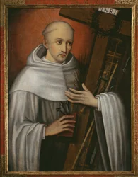 Św. Bernard z Clairvaux niosący instrumenty Męki Pańskiej