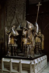 Grobowiec żeglarza Krzysztofa Kolumba (Cristoforo Colombo, Cristóbal Colón) (1451-1506). Katedra w Sewilli (Catedral de Santa María de la Sede), Hiszpania