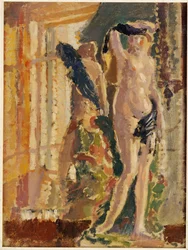 Porcelanowa figurka przy lustrze, 1910