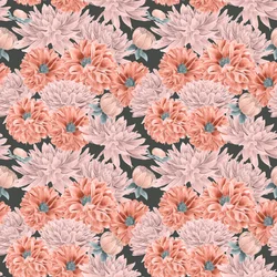 Kolorystyka wzoru Dahlia Hero nr 1, 2020 (ołówek grafitowy i cyfrowy)