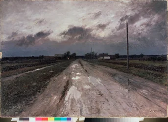 Jesień. Malarstwo Stanisława Julianowicza Żukowskiego (Żukowski) (1873-1944), olej na płótnie