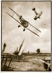 Trench Strafing, ilustracja z „Flying Memories” Johna Hamiltona